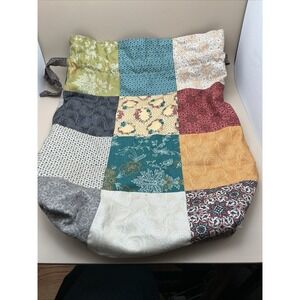 Boho Drawstring Quilted Patchwork Handmade Cotton Bag